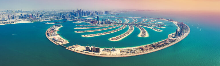 Aerial,View,On,Palm,Jumeira,Island,In,Dubai,,Uae,,On